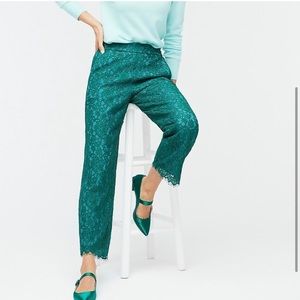 J. Crew high rise pull on Peyton pant size 8T in green